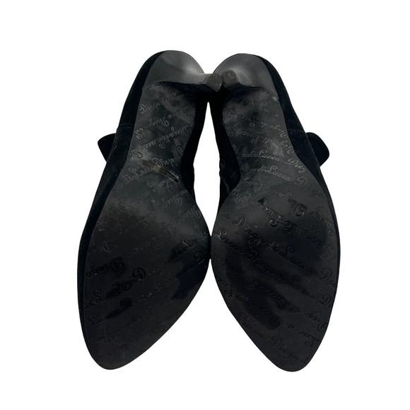 Diego di Lucca Black Suede Stiletto Ankle Boots Size 10 - Picture 10 of 10